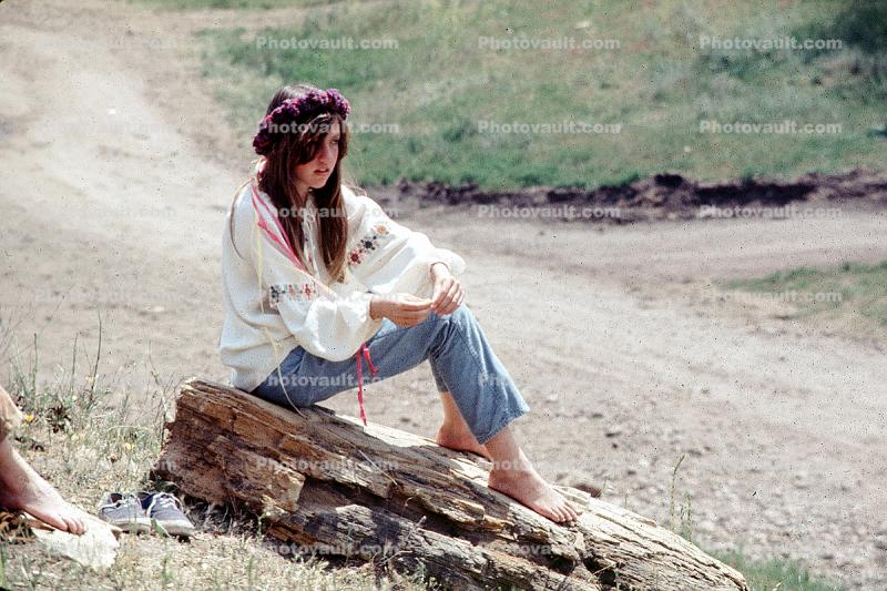 Woman, Resting, Jeans, Renaissance Faire, May 1971