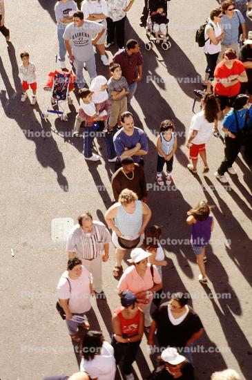 People Standing in-line, Crowds, Shadow, California State Fair