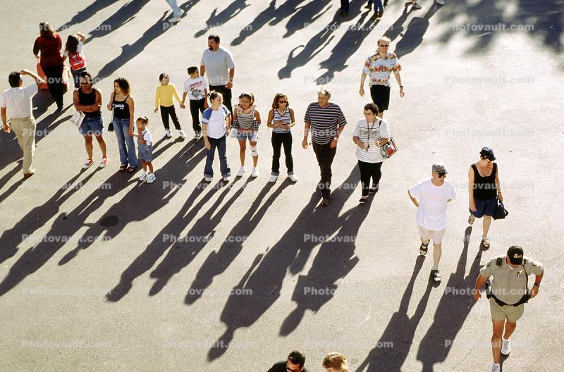 People Standing in-line, Crowds, Shadow shapes, California State Fair