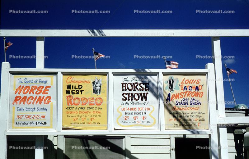 Billboards for the Oregon State Fair, Louis Armstrong, 6 September 1960, 1960s