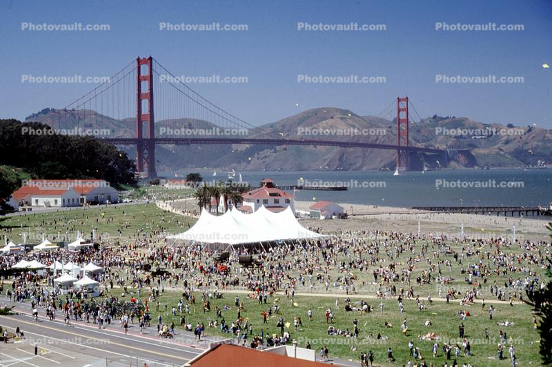 Opening Day Crissy Field, Pavilion Tent, People, Crowds, 3rd May 2001