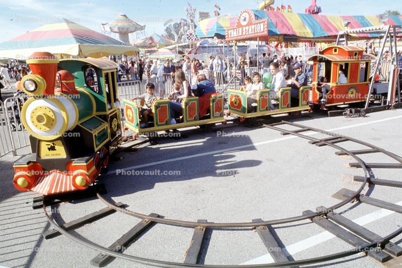 Train, kiddie ride, figure eight, Marin County Fair, California, Rideable Miniature Train