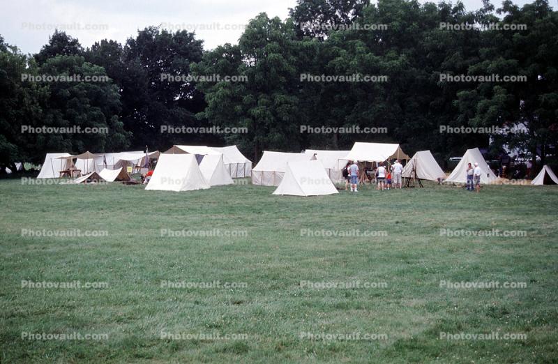 Tents, encampment, Civil War re-enactment
