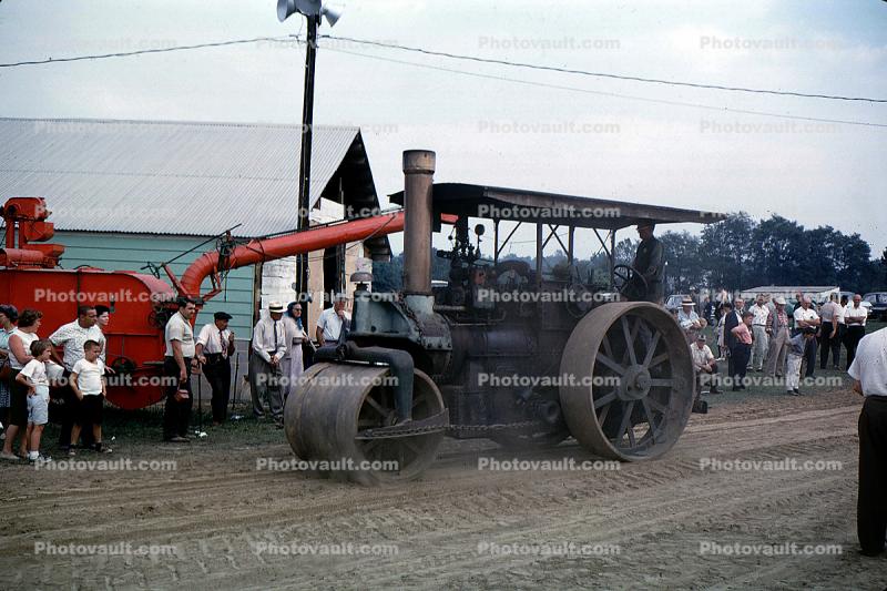 Steam Roller Tractor, county fair, 1950s