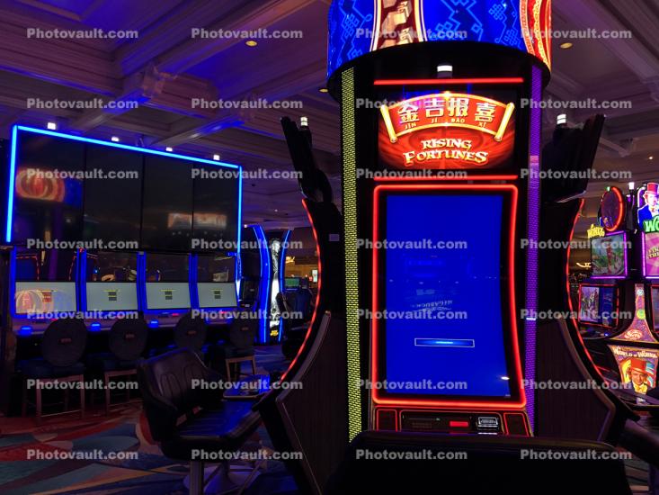 Empty Casino Slot Machines, COVID-19 Virus, Lockdown, panic, 2020