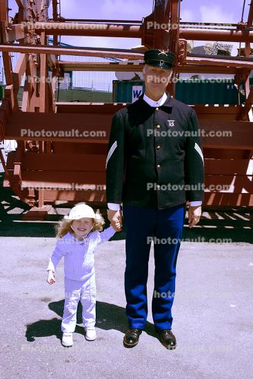 litle girl with boat captain