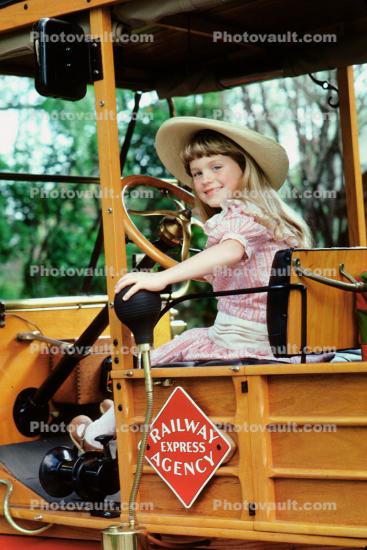 Truck, Girl, Steering Wheel, 1960s