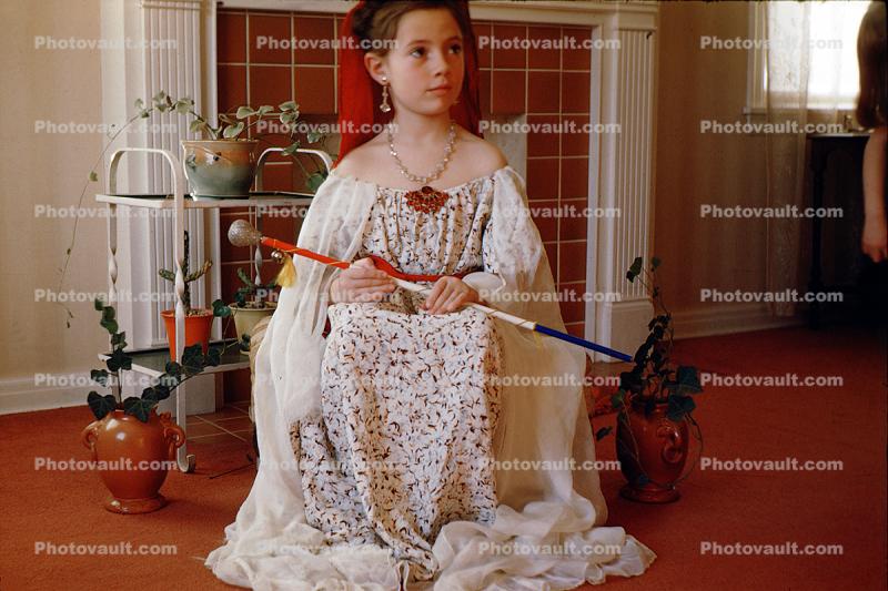 Queen, Princess, Baton, Pensive Girl, 1940s