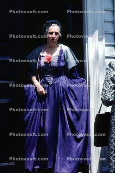 Blue Dress, colonial woman