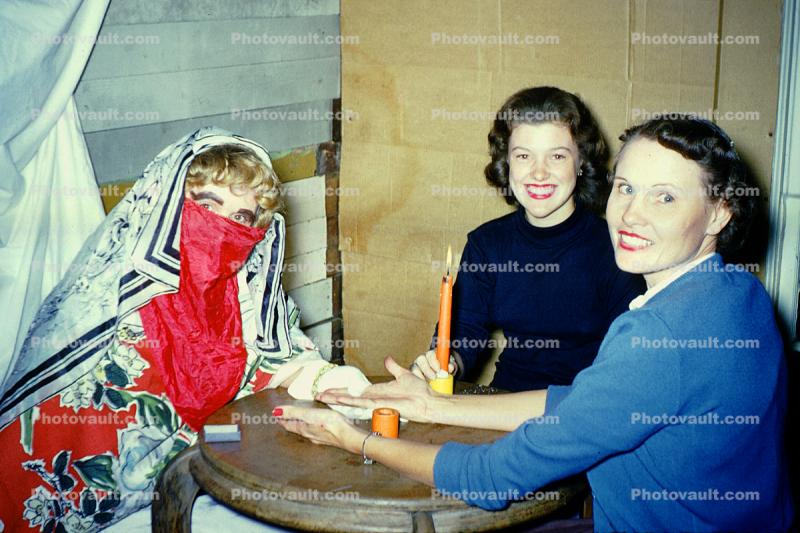 Gypsy, Fortune Teller, Women, Woman, Table, 1950s