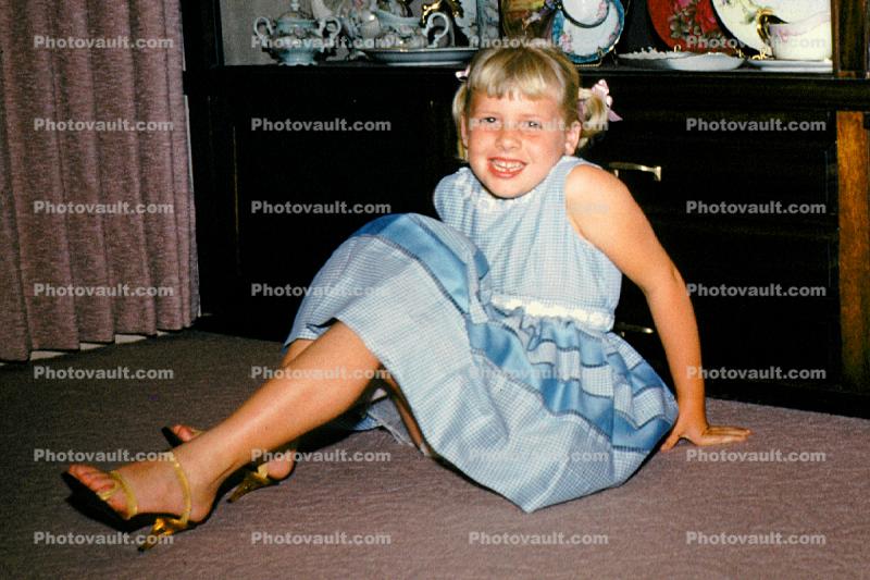 Playing Dress-Up, Girl, High Heels, 1960s