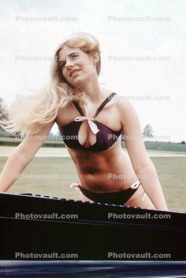 Woman, Bikini, 1960s, Windy, Windblown