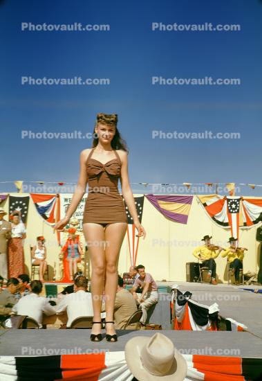 Pacific Beach Swimsuit Contest, California, 1947, 1940s