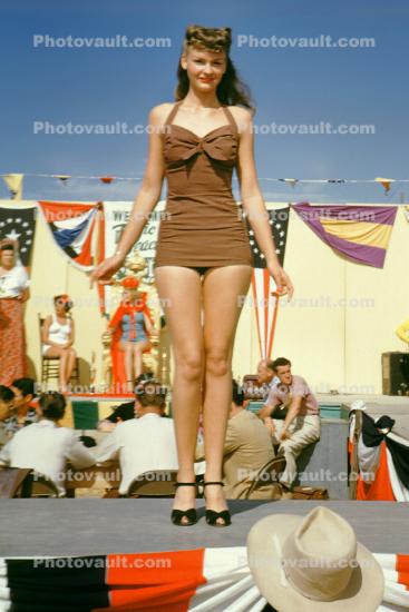 Pacific Beach Swimsuit Contest, California, 1947, 1940s