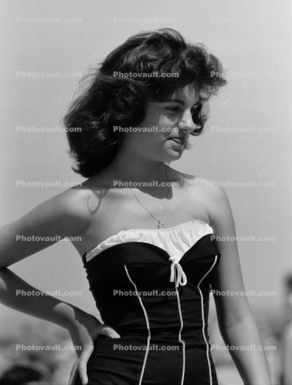 Cute Lady, Strapless Swimsuit, aio, 1950s