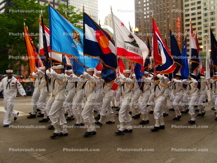 Color Guard, USN, United States Navy, Military, Memorial Day Parade, 2005