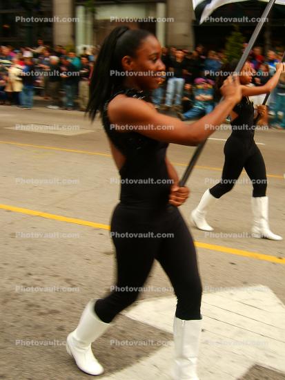 Marching, Baton, Twirling, Majorette, Memorial Day Parade, 2005