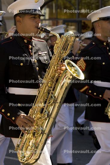 USMC, Marching Band, Brass Instruments, Saxophone, Suits, Hats, Uniforms, Music