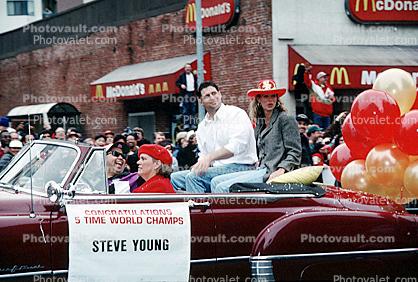 Steve Young, Quarterback, 49'r superbowl victory parade, Market Street