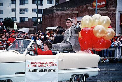 Klaus Wilmsmeyer, 49'r superbowl victory parade, Market Street, Nash Metropolitan, Rambler, American Motors, Car, automobile, Nash Metropolitan