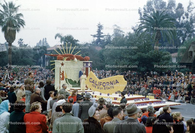 California, The 31st State, Rose Parade, 1950, 1950s