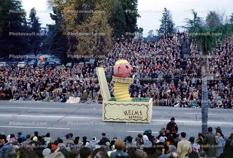 Jack-in-the-Box, Helms Bakery, Rose Parade, January 1 1950, 1950s