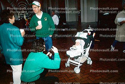 Baby, Stroller, Saint Patrick's Parade, down Market Street