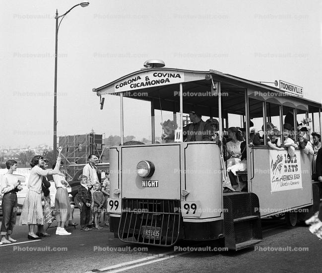 Toonerville, Corona Covina & Cucamonga Trolley, Hermosa Beach 1912 Days, 1950s