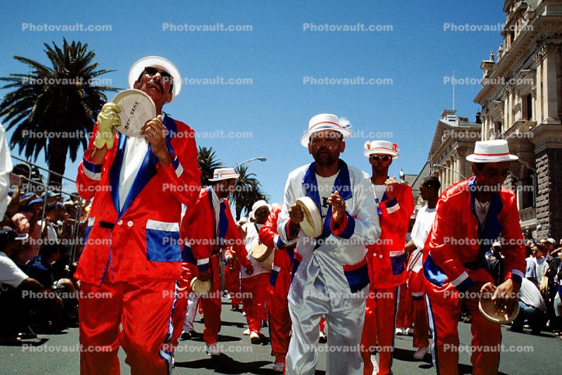 Men, tambourine, Cape Town Minstrel Carnival