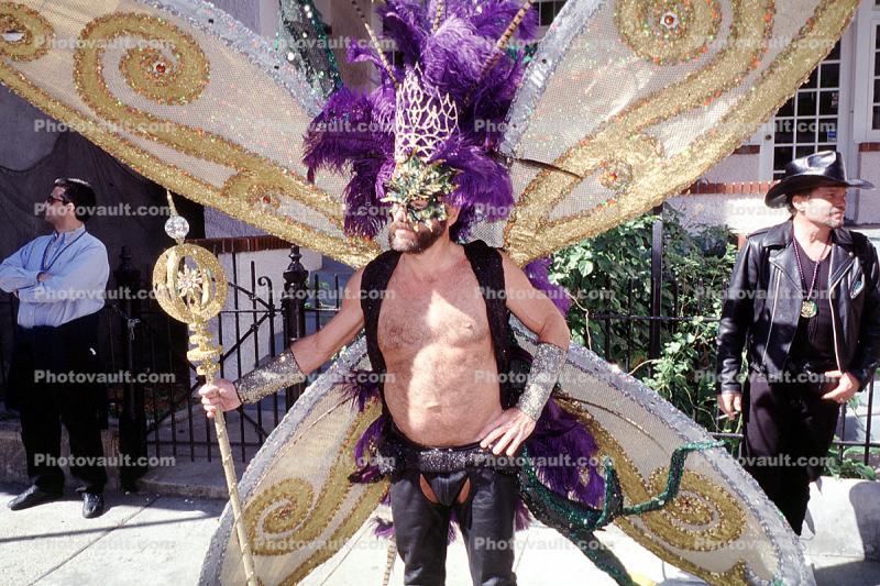 Butterfly Man, Mardi Gras, Carnival, French Quarter