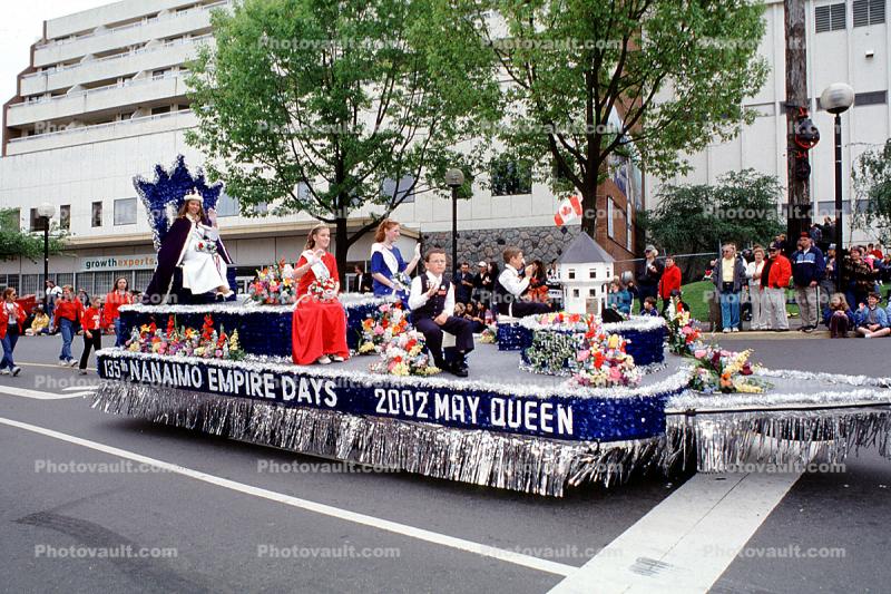 Nanimo Epire Days, float, queeen, Victoria Day Parade