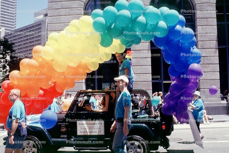 Rainbow Balloons, Lesbian Gay Freedom Parade, Market Street