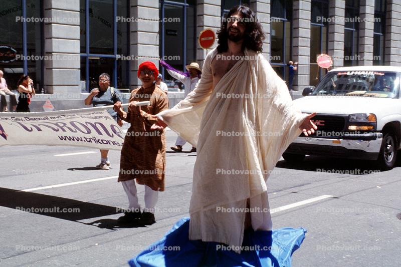 Jesus Walking on Water, Lesbian Gay Freedom Parade, Market Street