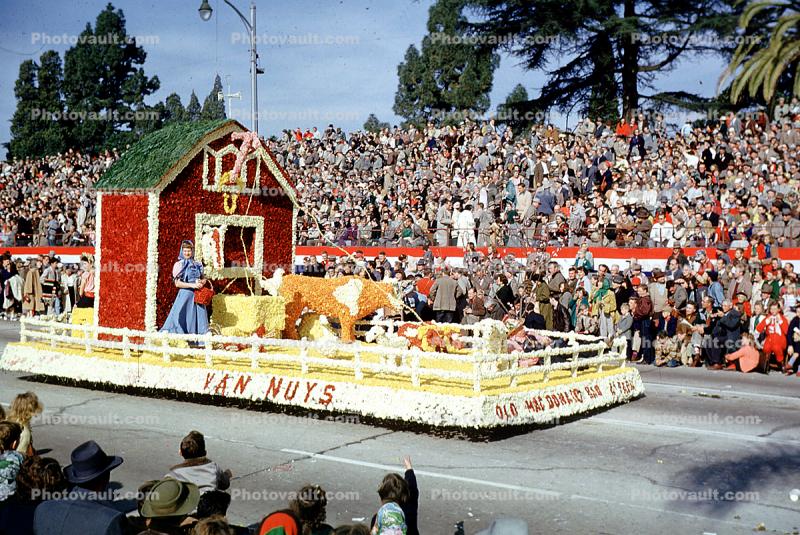 Old Macdonald, Van Nuys, Rose Parade, 1950s
