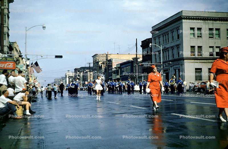 Marching Band, Firemans Parade, 1950s