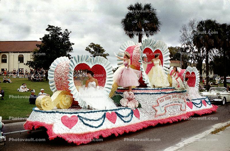 Hearts, Strawberry Festival, Lakeland Parade, 1950s