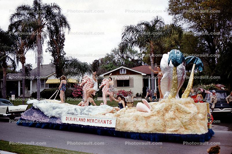 Dixieland Merchants, Strawberry Festival, Lakeland Parade, 1950s