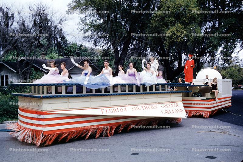 Florida Southern College, Women Waving Arms, Lakeland Parade, 1950s