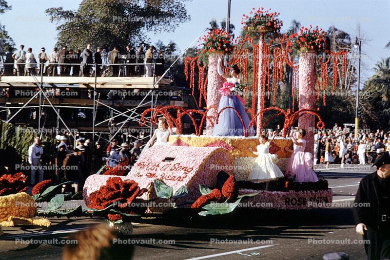 With a Song in My Heart, Rose Festival float, Rose Parade, January 1961, 1960s
