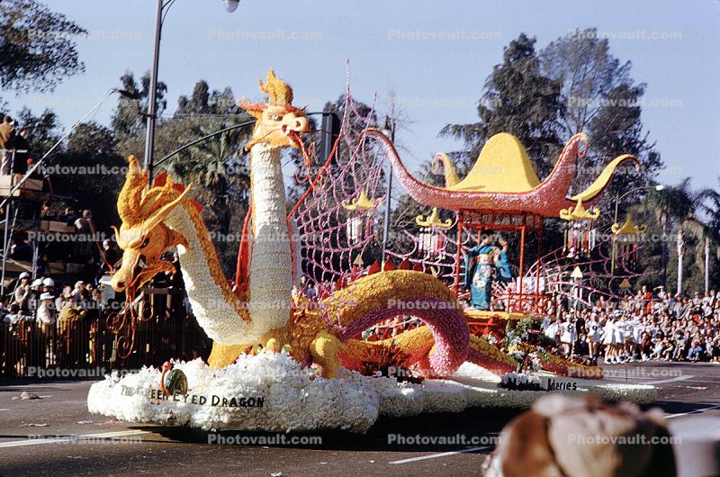 The Green Eyed Dragon, Woman in a Kimono, Helms Bakery, Bakeries, Rose Parade, 1961, 1960s