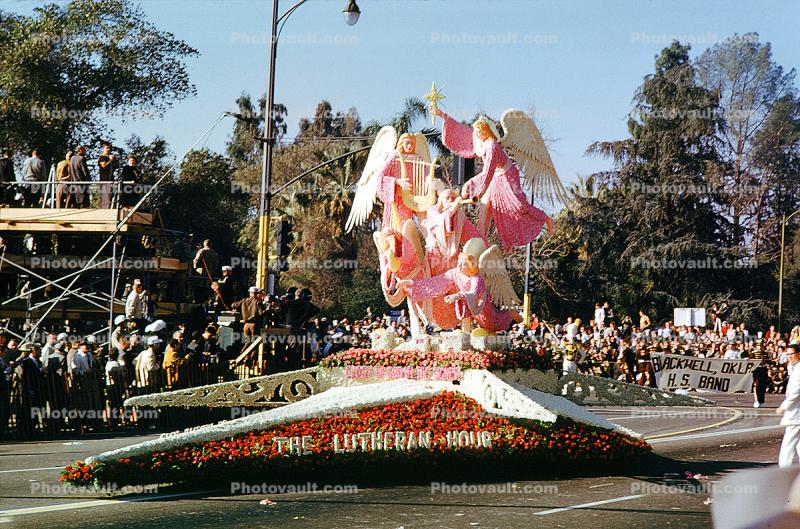 Angels, Lyre, The Lutheran Hour, Rose Parade, 1961, 1960s