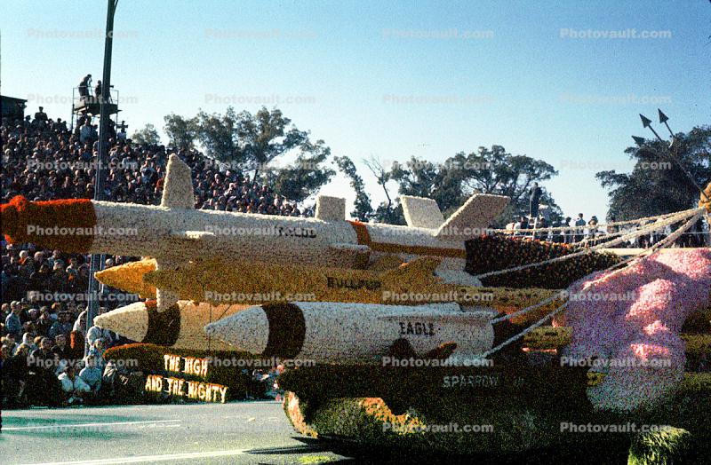 USN, Navy, The High and the Mighty, Talos, Bullpup, Eagle, Sparrow, Rockets, Missiles, Rose Parade, Pasadena, 1960s