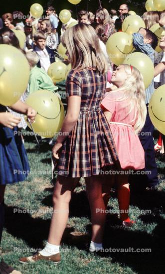 Helium Balloons, Yellow Smiling Balloons, 1960s