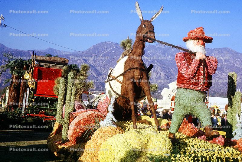 49'r, Mule, gold miner, Rose Parade, 1960s
