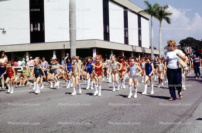 Little Majorettes, Marching, Baton Twirling, Parade, 1982, 1980s