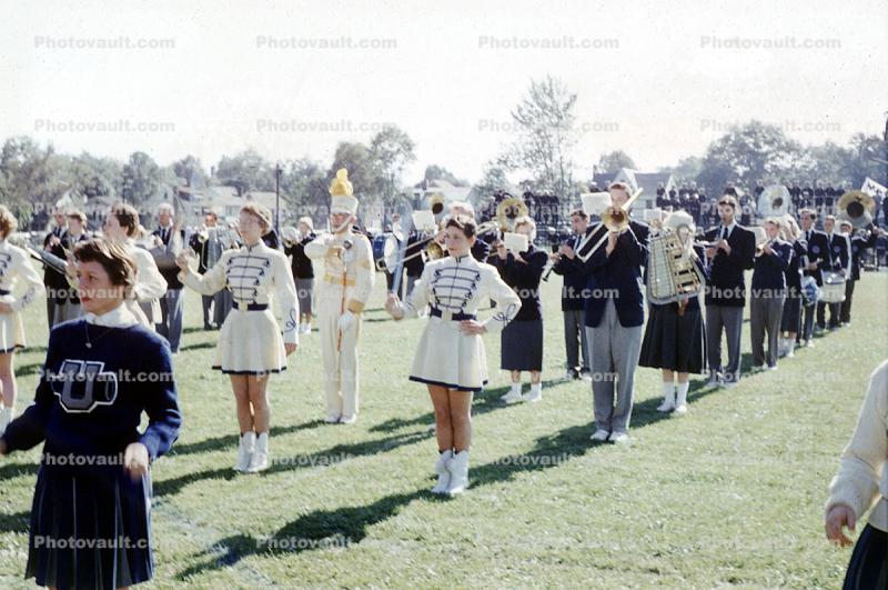 Baton Twirling, Marching Band, Majorette, Upsula, New York, 1950s