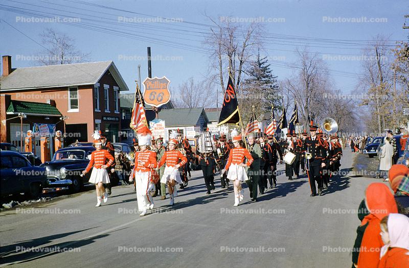 Marching Band, Phillips-66, Majorette, 1950s