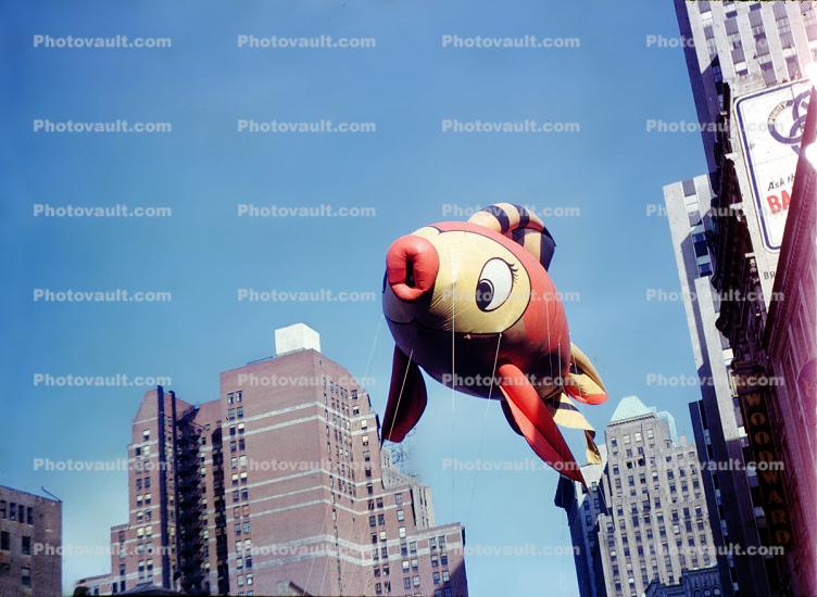 Floating Fish, Helium Balloon, Macy's Thanksgiving Day Parade, 1951, 1950s