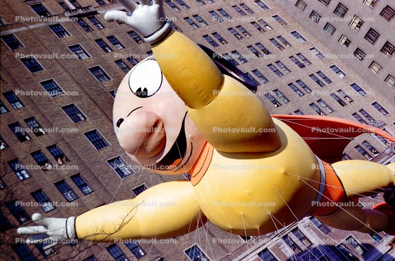 Mighty Mouse, Superhero, Helium Balloon, Macy's Thanksgiving Day Parade, early 1950s