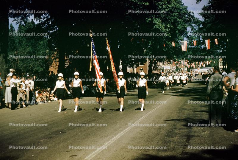 Erie County, Color Guard, Marching Band, 1950s
